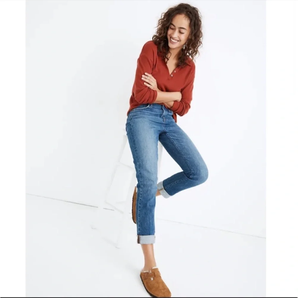 NWT Madewell The High Rise Slim Boyjean 26